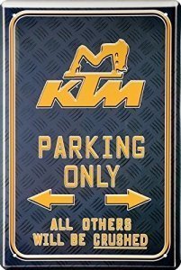 KTM Parking Only Blechschild