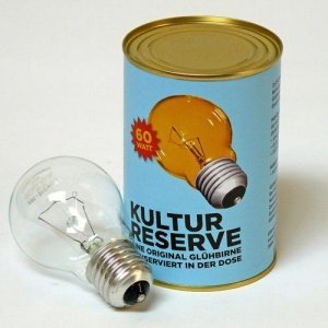 KULTUR-RESERVE Glühbirne in der Dose