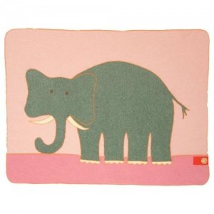 % KUSCHEL-ELEFANT  KINDER-Decke pink/ros