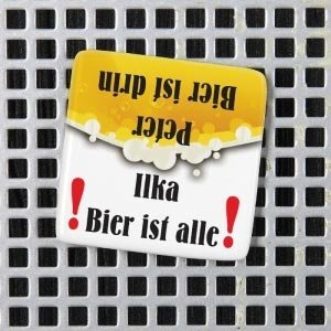 Kühlschrankmagnet Bier ist alle