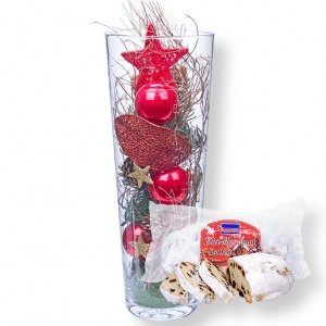 Kugelvase Christmas (40 cm) und Stollen