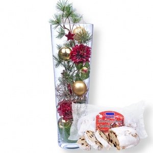 Kugelvase Goldshine (50 cm) und Stollen