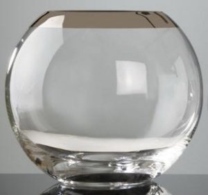 Kugelvase Platinrand