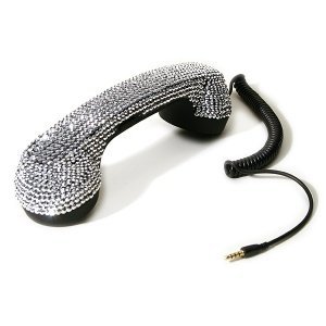 Kultiger Retro Telefonhörer mit Strass f