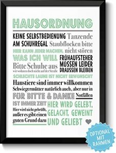 Kunstdruck HAUSORDNUNG
