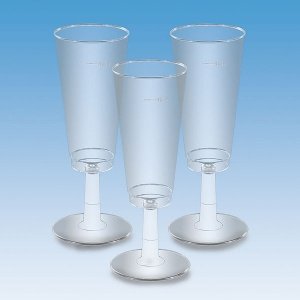 Kunststoff-Sektgläser, 6 St.