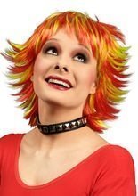 Kurze Fransen-Perücke mit Pony und Sträh