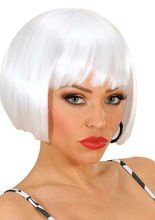 Kurzhaar Bob Perücke, weiß