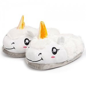 Plüsch Einhorn Hausschuhe