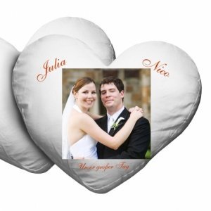 Kuschelkissen Herz mit eigenem Foto