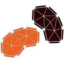 Kvadrat Clouds, Tempo - 8er-Set, orange/