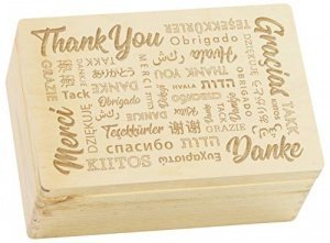 LAUBLUST Holzkiste mit Danke Gravur