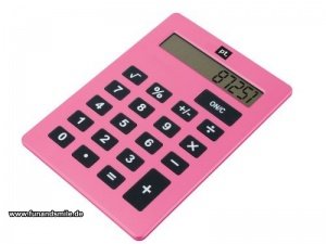 Lady Taschenrechner Pink im XXL Format
