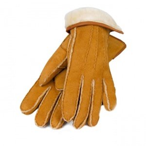 Lammfellhandschuhe Herren cognac
