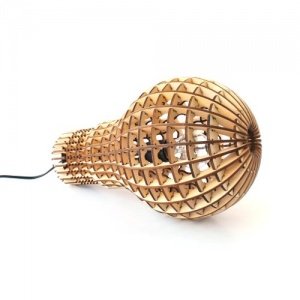 Lampe Wooden Bulb