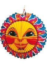 Lampion Sonne Gartenparty-Deko gelb-oran