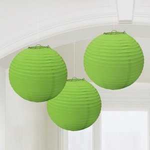 Lampions Rund, 3 St., grün