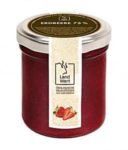 LandWert Bio Erdbeer Marmelade (150g Gla