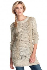 Langer Zopfstrick-Pulli