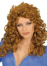 Langhaar-Locken-Perücke, braun
