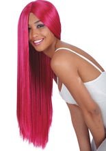 Langhaar Perücke magenta