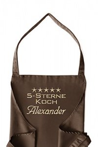 Latzschürze 5-Sterne-Koch mit Namen