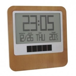 LCD-Wanduhr Safe Wall Clock Bamboo LR119H von emform