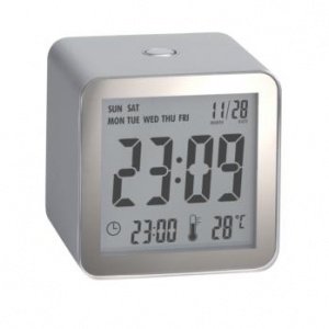 LCD-Wecker Cube aluminium LR103A1 von em