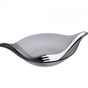 LEAF Salatschalen-Set -  ANTHRAZIT schwa