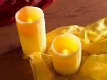 LED Echtwachs-Kerze mit Luftzugsensor im