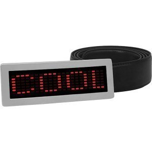 LED-Gürtelschnalle (Chrom Rot)