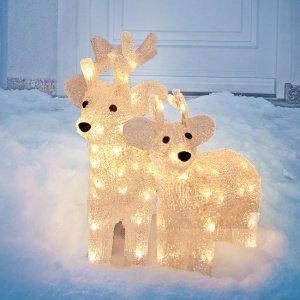 LED-Rentiere, 2er-Set