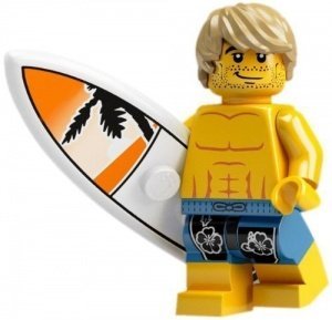 LEGO - Minifigur Surfer aus Sammelfiguren, Serie 2