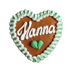 Lebkuchenherz Ammersee, 10 x 10 cm, grün