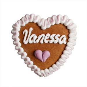 Lebkuchenherz Ammersee, 10 x 10 cm, lila