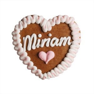 Lebkuchenherz Ammersee, 10 x 10 cm, rosa