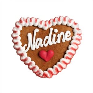 Lebkuchenherz Ammersee, 10 x 10 cm, rot-