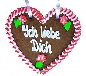 Lebkuchenherz - "Ich liebe dich"
