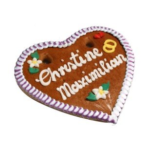 Lebkuchenherz Schliersee, 14 x 17 cm, li