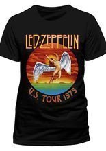 Led Zeppelin USA Tour 1975 T-Shirt schwa