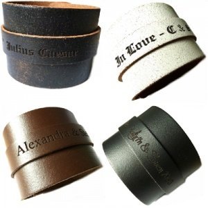 Lederarmband mit Gravur 