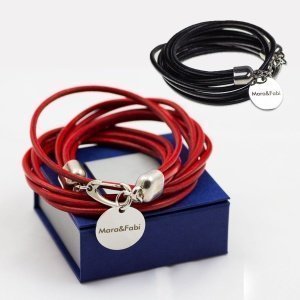 Lederarmband mit Gravuranhänger