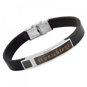 Lederarmband mit Gravurplatte - 8944