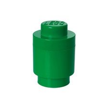 Lego - Storage Brick 1 Round, dunkelgr&#