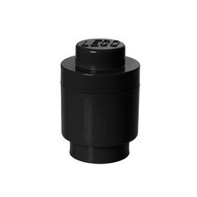 Lego - Storage Brick 1 Round, schwarz