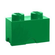 Lego - Storage Brick 2, dunkelgrün