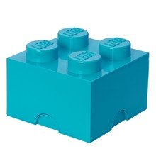 Lego - Storage Brick 4, medium azur