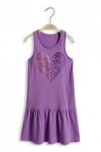 Leichtes Baumwoll Jersey Print Kleid