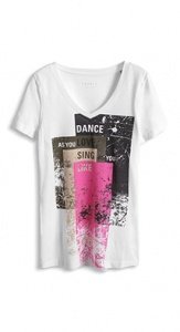 Leichtes Baumwoll Jersey V-Shirt