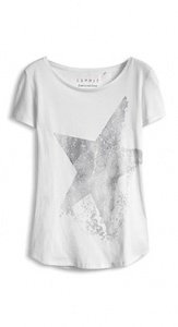Leichtes Baumwoll-Shirt mit Glanz-Print